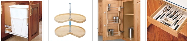 four types of kitchen cabinet organizer hardware