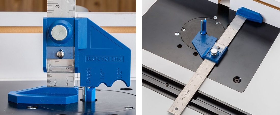 measuring distance between bit and router table fence