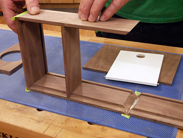 using painters tape to connect miters