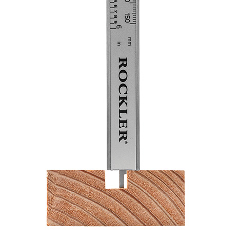 Measuring depth of cut with digital caliper