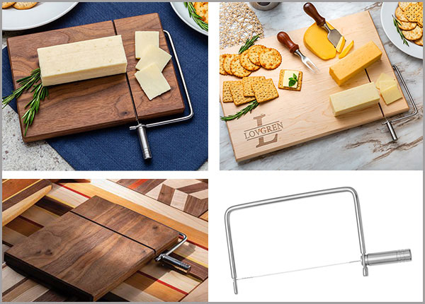 cutting board with built-in cheese slicer