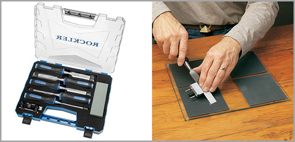 bench chisels and sharpener