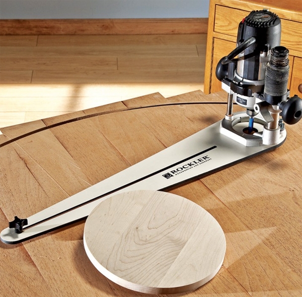 Panel and blank cut with Rockler circle cutting jig