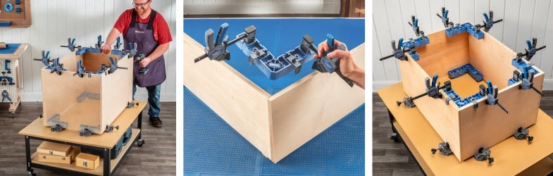 clamp-it full size assembly squares and corner clamping jig in use