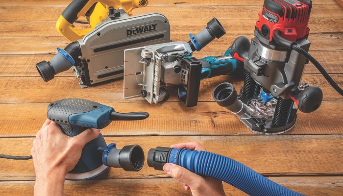 click connect options for dust collection