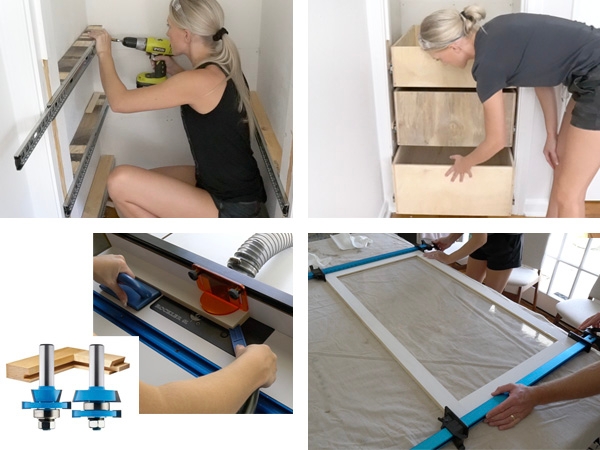 four closet building photos