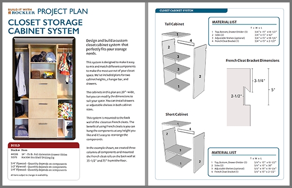 closet storage free plan download button