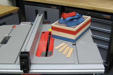 Box carcass marked up for cutting lid