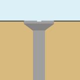 Diagram of a countersink flat-head screw