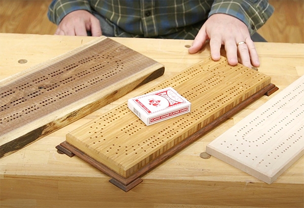 three cribbage boards