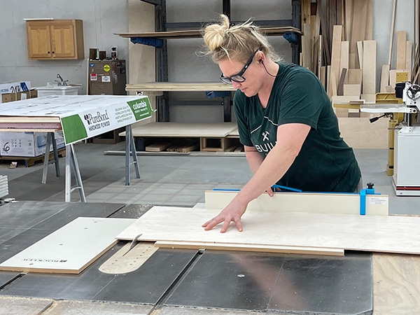 Rockler crosscut sled on table saw
