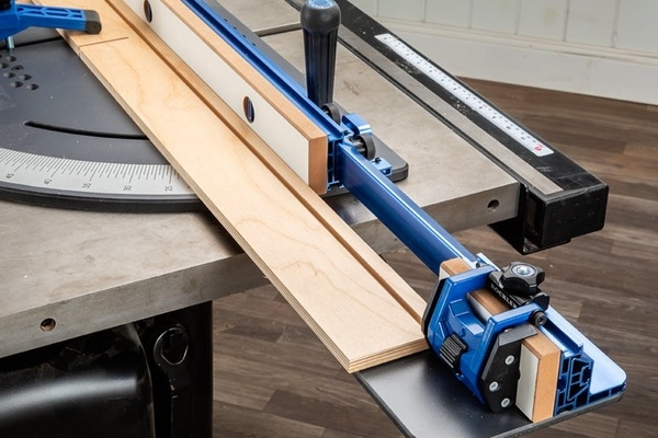 crosscut sled with micro adjust flip stop