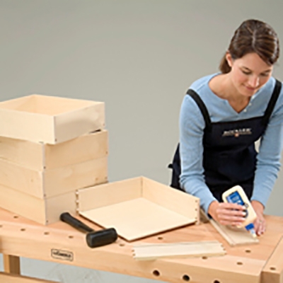 Gluing up a drawer made from custom ordered parts