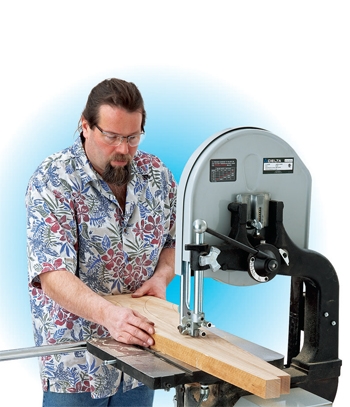 Cutting sideboard legs with band saw