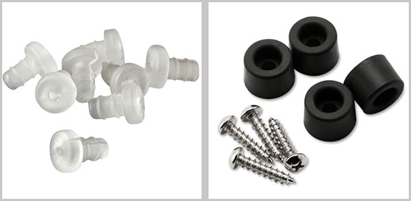 rubber bumpers for cutting boards or small boxes