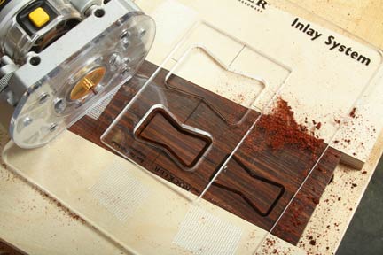 Layout stock for cutting inlay inserts