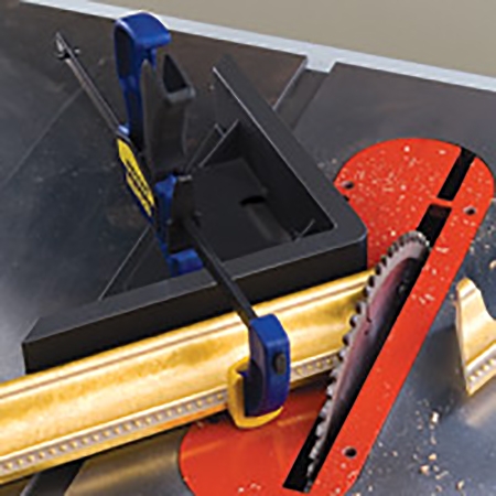 Using an angle cutting jig to angle crown molding