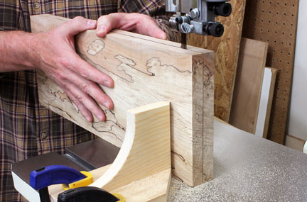 Cutting through the center of a board for book-matched panel