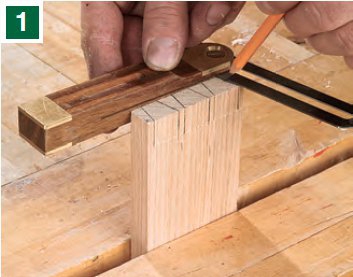 Marking positions for dovetail pins