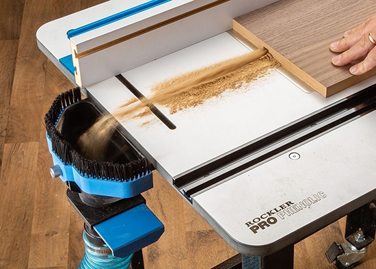 jrouter table dust shooting into dust collector