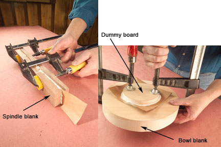 Demonstration of gluing and clamping a paper joint