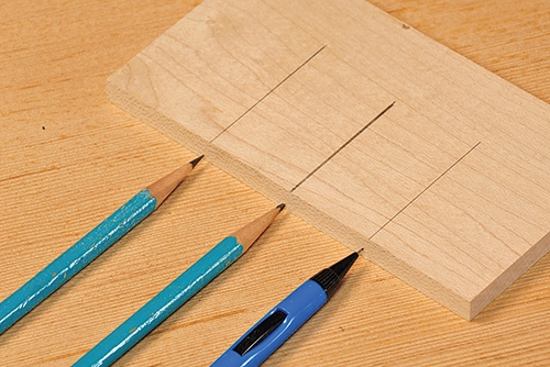 Markings made by different pencil thicknesses