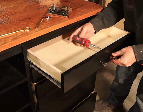 attaching a drawer pull