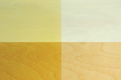 Four examples of coloration from flat finish