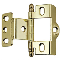 Double wraparound-style no-mortise hinge