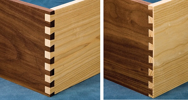 through and half-blind dovetails