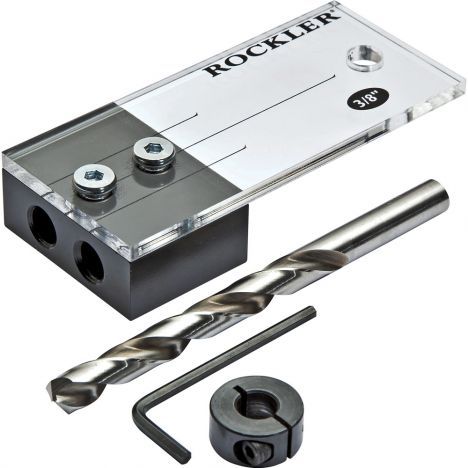 Rockler three eighths dowel drilling jig kit