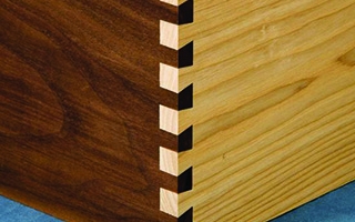 drawer boxes with dovetail joints
