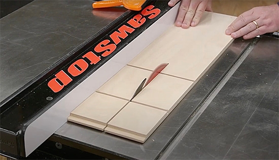 cutting drawer sides on table saw