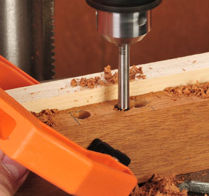 Cutting mortise with a drill bit