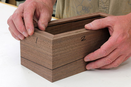 Dry fitting continuous grain box to check grain patterns