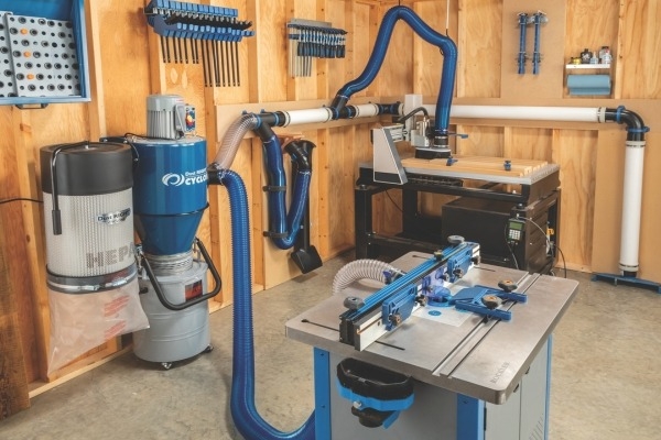 dust collection workshop setup