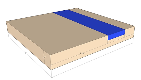 epoxy coaster dimensions