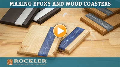 epoxy and wood coaster project