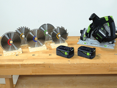 Blades and batteris for festool tsc k cordless track saw
