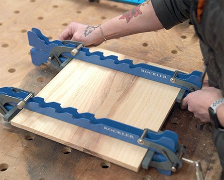 clamping boards in rockler deluxe panel jig