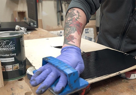 applying Rubio monocoat stain finish