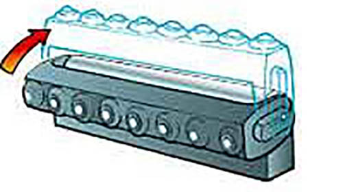 Diagram of flip top roller stand