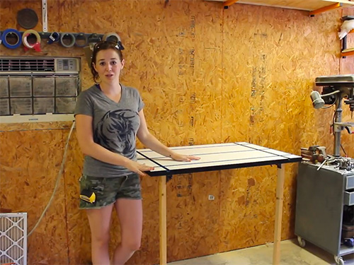 April Wilkerson's folding workshop table
