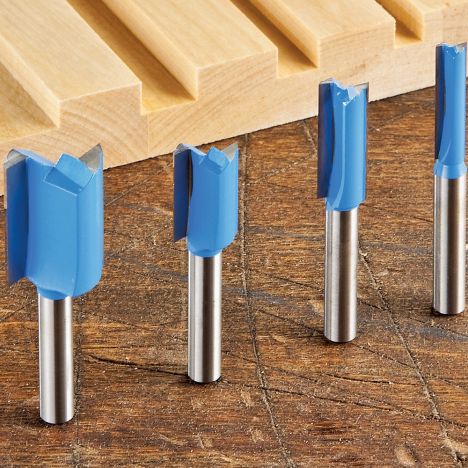 Rockler four piece straight bit set