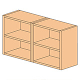 Cabinet built with frameless construction