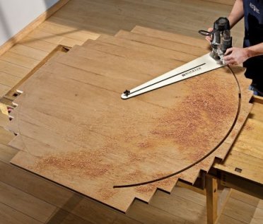 full size router circle cutting jig