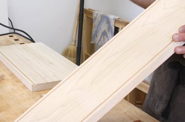 Groove cut in wood with a router