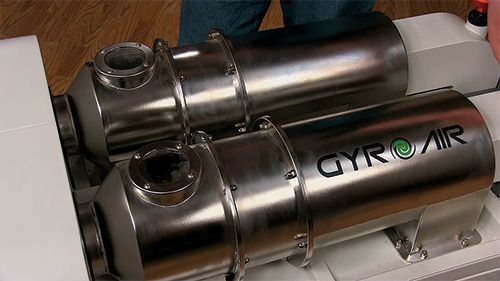 Dust collection chambers in Gyro G700 dust processor