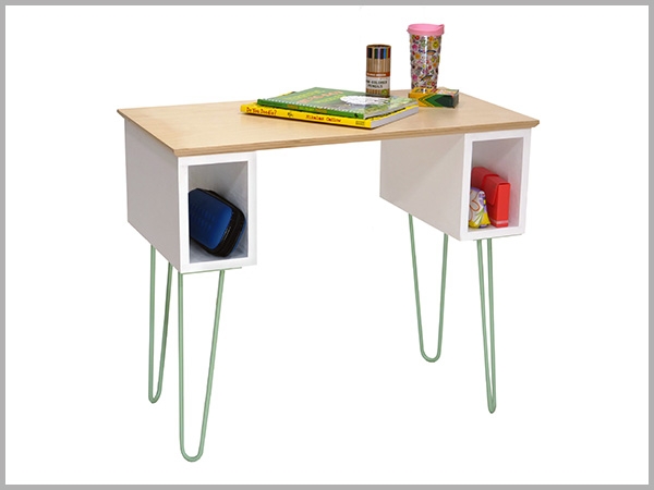 DIY kid desk with hairpin legs