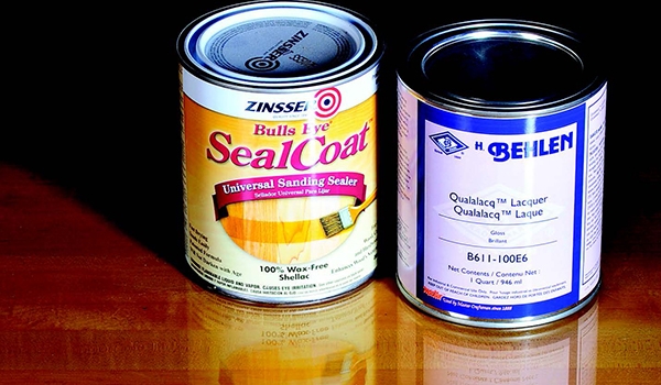 Cans of glossy finishes